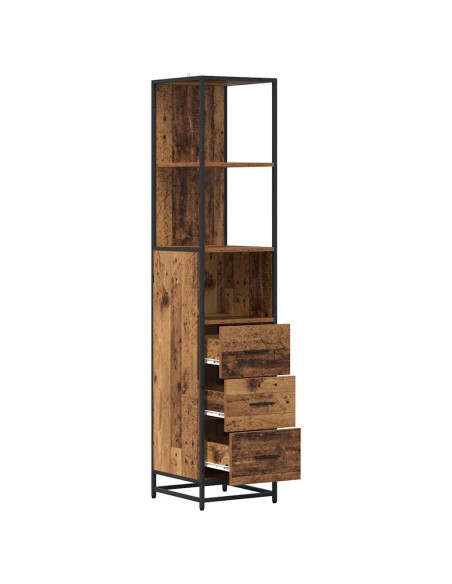 Mobile da Bagno con cassetto Legno vecchio 35 x 37.5 x 166 cm