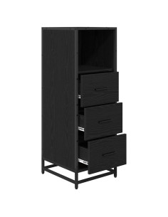 Mobile da Bagno con cassetto Rovere nero 35 x 37.5 x 100 cm