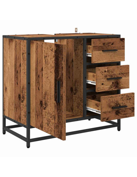 Armadio per Lavabo da Bagno Legno vecchio 65 x 33 x 60 cm