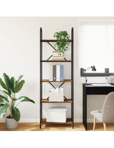 Libreria Rovere fumo 60 x 30 x 183 cm Legno multistrato