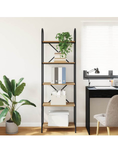 Libreria rovere artigianale 60 x 30 x 183 cm Legno multistrato