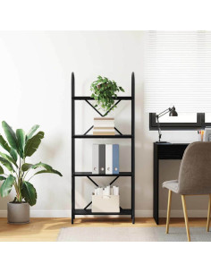 Libreria Rovere nero 60 x 30 x 146 cm Legno multistrato