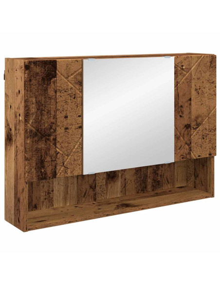 Set di mobili per il bagno con cassetto 5 pcs Legno vecchio