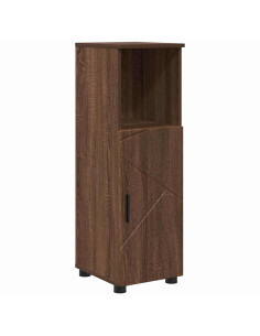 Set di mobili per il bagno con cassetto 5 pcs Rovere marrone