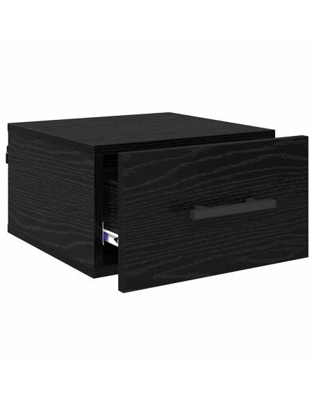 Armadio da Notte Rovere nero 35 x 35 x 20 cm Legno multistrato