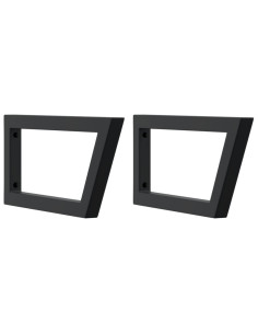 Ripiano a Parete per Lavabo in Acciaio e Massello di Acacia