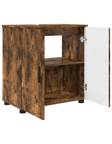 Set di mobili per il bagno 3 pz Rovere fumé 61 x 35 x 64 cm
