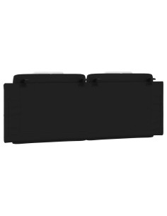 Cuscino Testiera Nero e Bianco 152 cm in Similpelle