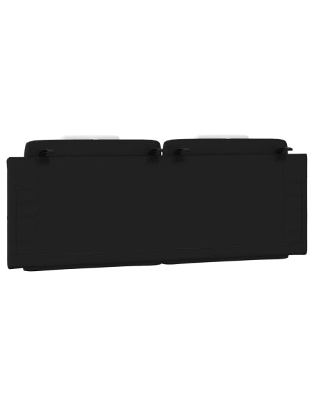 Cuscino Testiera Nero e Bianco 152 cm in Similpelle