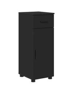 Set di mobili per il bagno con porta 5 pcs Nero 61 x 35 x 64 cm