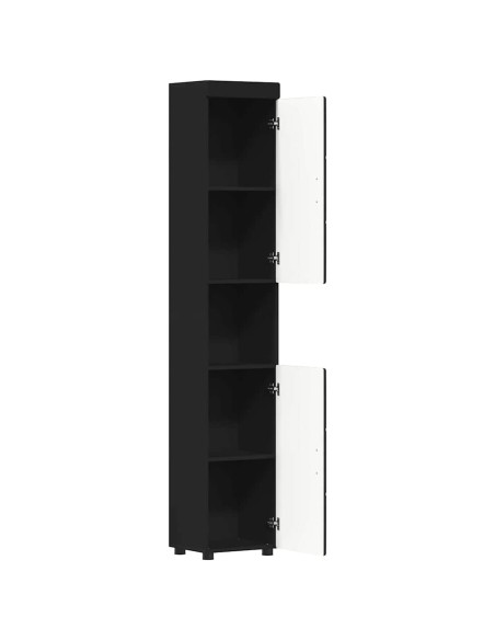 Mobile da Bagno TULUM Nero 37 x 31.5 x 203 cm Legno multistrato