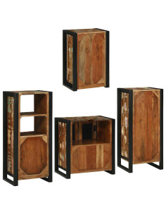 Set di mobili per il bagno 4 pcs Legno massello riciclato