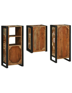 Set di mobili per il bagno 3 pcs Legno massello riciclato