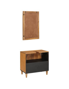 Set di mobili per il bagno 2 pcs Marrone 62 x 33 x 58 cm