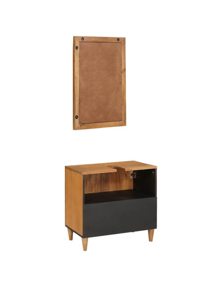 Set di mobili per il bagno 2 pcs Marrone 62 x 33 x 58 cm