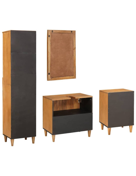 Set di mobili per il bagno 4 pcs Marrone 38 x 33 x 160 cm