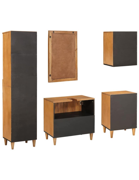 Set di mobili per il bagno 5 pcs Marrone 38 x 33 x 160 cm