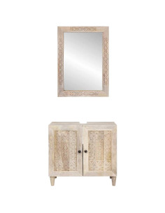 Set di mobili per il bagno 2 pcs Bianco 62 x 33 x 58 cm