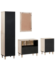 Set di mobili per il bagno 4 pcs Bianco 38 x 33 x 160 cm