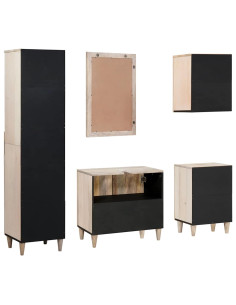 Set di mobili per il bagno 5 pcs Bianco 38 x 33 x 160 cm