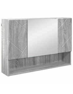 Set di mobili per il bagno con cassetto 2 pcs Grigio sonoma