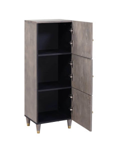 Credenza con cassetto Grigio e Oro 40 x 33.5 x 110 cm