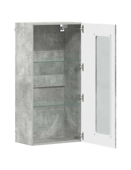 Mobile a muro Grigio cemento 55 x 29 x 100 cm Legno multistrato