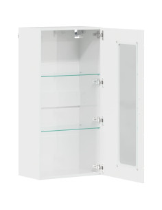 Mobile a muro Bianco lucido 55 x 29 x 100 cm Legno multistrato