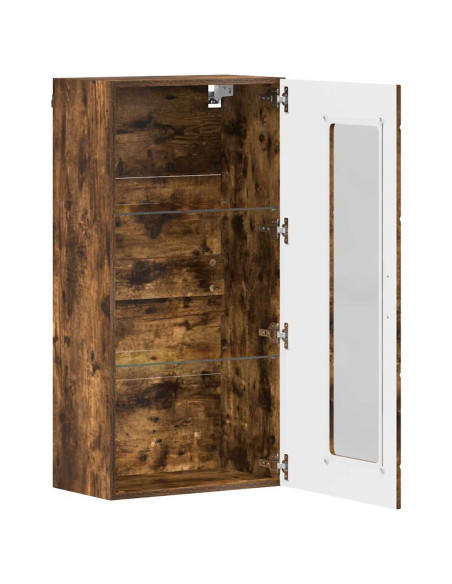 Mobile a muro Rovere fumo 55 x 29 x 100 cm Legno multistrato