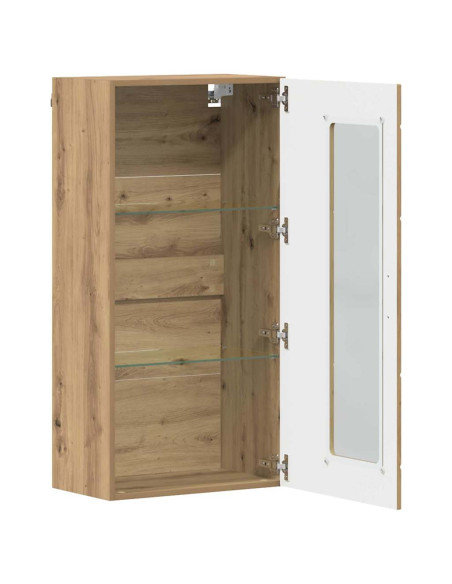 Mobile a muro con porta rovere artigianale 55 x 29 x 100 cm