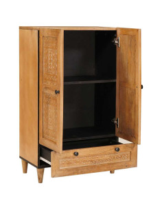 Credenza con cassetto con porta Marrone chiaro 60 x 33 x 100 cm