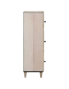 Credenza Bianco 40 x 33 x 110 cm legno massello di mango