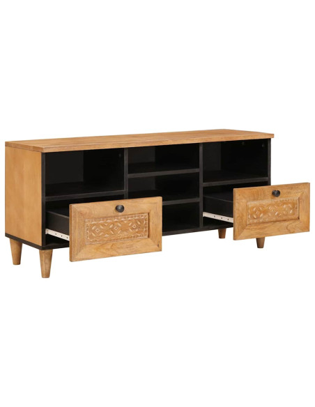 Mobile TV con cassetto Marrone chiaro 100 x 33 x 46 cm