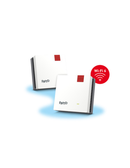 Mesh Set FRITZMESH SET 1600 2-PACK EDITION INTERNATIONAL Dual-band (2.4 GHz/5 GHz) Wi-Fi 6 (802.11ax) Rosso, Bianco Interno
