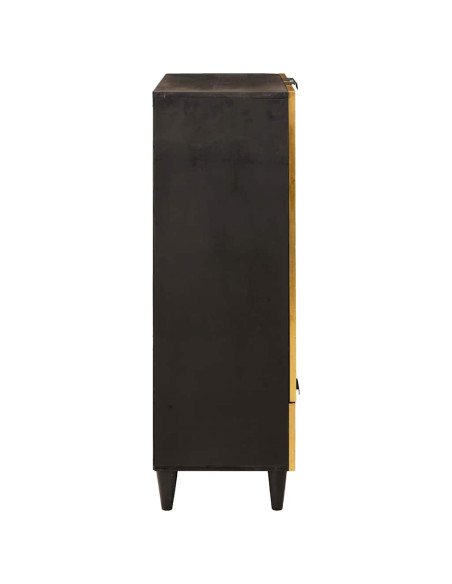 Mobile laterale con cassetto Nero e Oro 60 x 33.5 x 100 cm
