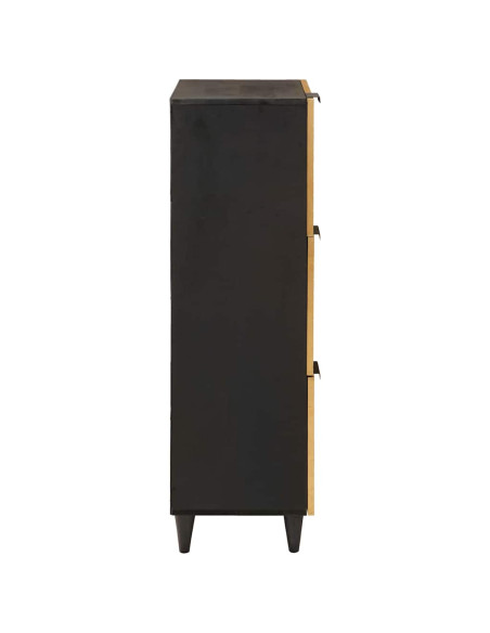 Mobile laterale con archiviazione Nero e Oro 40 x 33.5 x 110 cm