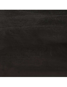 Mobile TV Nero e Oro 80 x 33 x 46 cm legno massello di mango
