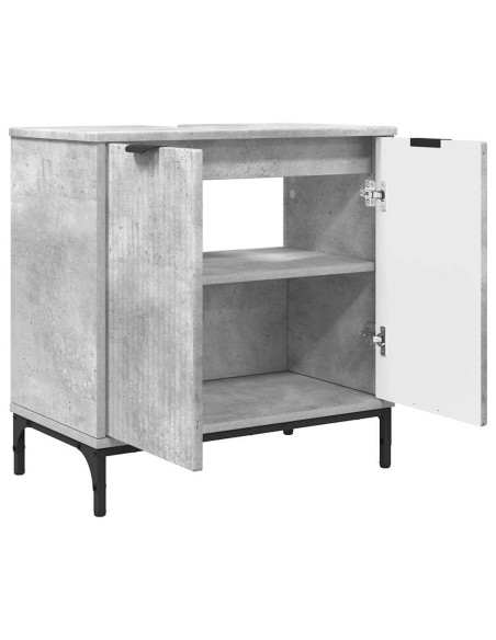 Armadio per Lavabo da Bagno Grigio cemento 60,5 x 33,5 x 61 cm