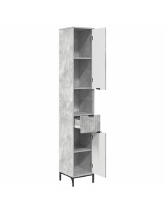Mobiletto bagno alto Grigio cemento 31.5 x 33 x 190 cm