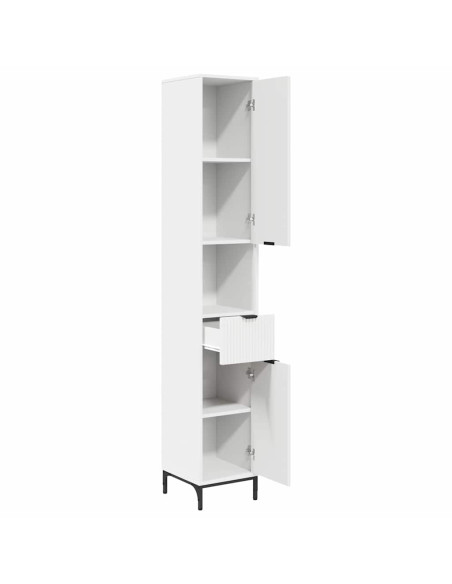 Mobiletto bagno alto con cassetto Bianco 31.5 x 33 x 190 cm