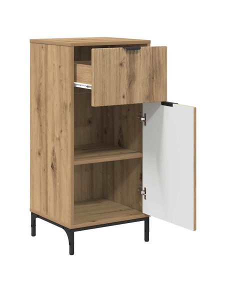 Mobile da Bagno con porta rovere artigianale 39.5 x 36 x 88 cm