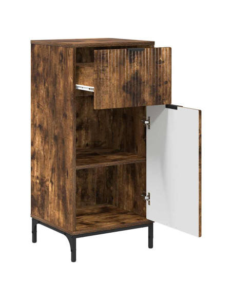 Mobile da Bagno Rovere fumo 39.5 x 36 x 88 cm Legno multistrato