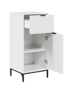 Mobile da Bagno con cassetto Bianco lucido 39.5 x 36 x 88 cm