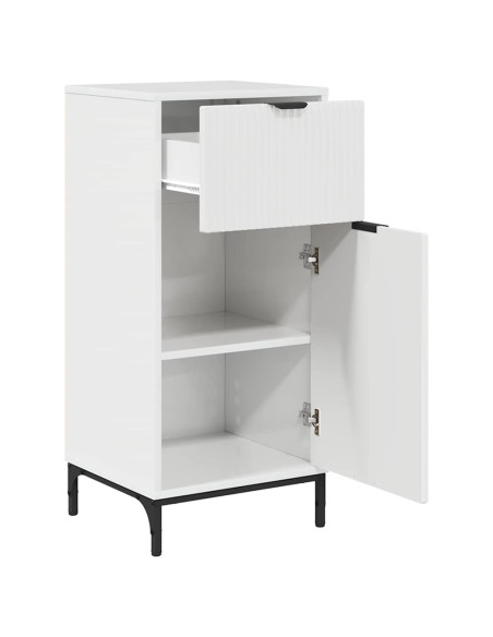 Mobile da Bagno con cassetto Bianco lucido 39.5 x 36 x 88 cm