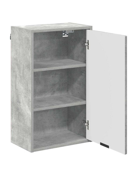 Mobile da Bagno con porta Grigio cemento 39 x 23.5 x 65 cm