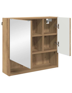 Mobiletto per specchio rovere artigianale 59 x 17 x 55 cm