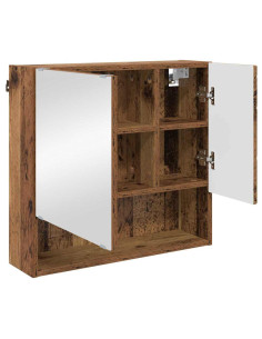 Mobiletto per specchio con porta Legno vecchio 59 x 17 x 55 cm