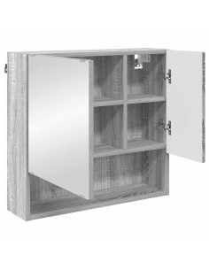 Mobiletto per specchio con porta Grigio sonoma 59 x 17 x 55 cm