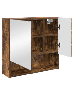 Mobiletto per specchio con porta Rovere fumo 59 x 17 x 55 cm