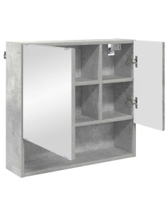 Mobiletto per specchio con porta Grigio cemento 59 x 17 x 55 cm